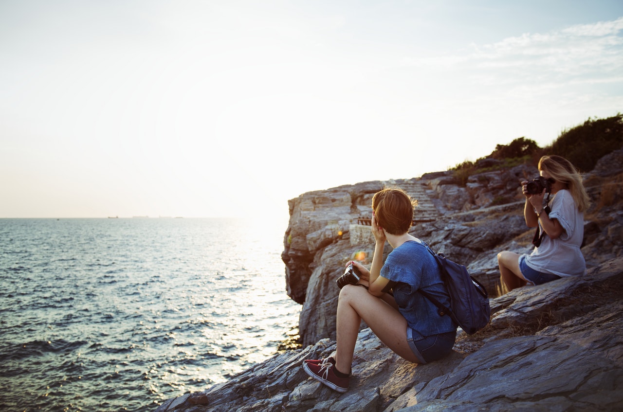 Teenagers enjoying a holiday.